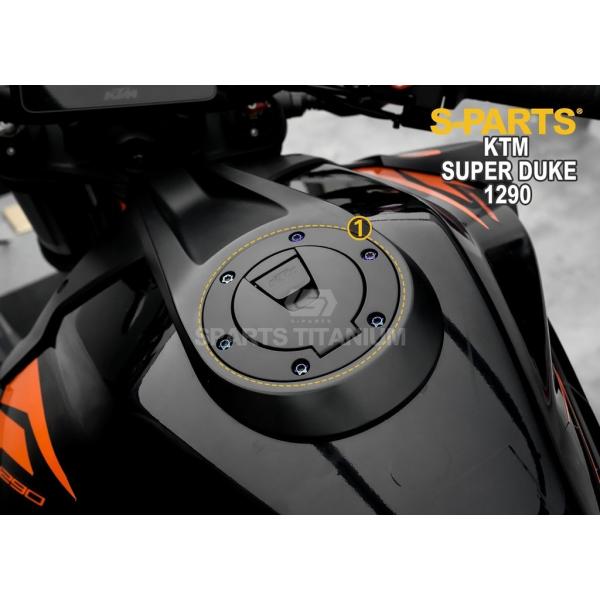 S-PARTS エスパーツ ガソリンタンクキャップ用チタンボルトセット カラー：キャンディー 129...