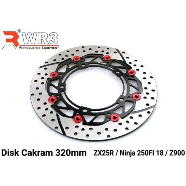 WR3 ダブルアールスリー フローティング フロントディスクローター フローティングピン：レッド /...