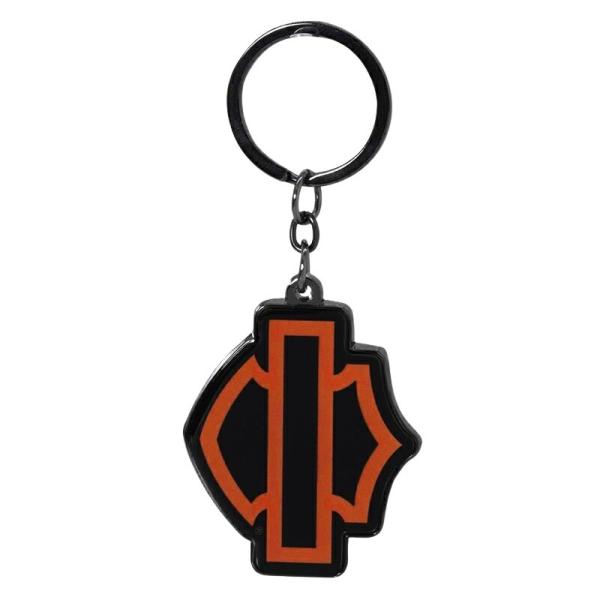 HARLEY-DAVIDSON ハーレーダビッドソン シルエット バー＆シールド ロゴ ドーム型キー...