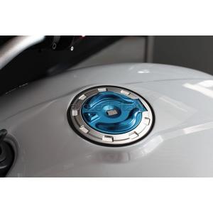 EVOTECH エボテック Key Lock Fuel Cap， Blue ガソリンタンクキャップボ...
