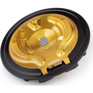 EVOTECH エボテック Key Lock Fuel Cap， Gold ガソリンタンクキャップボ...