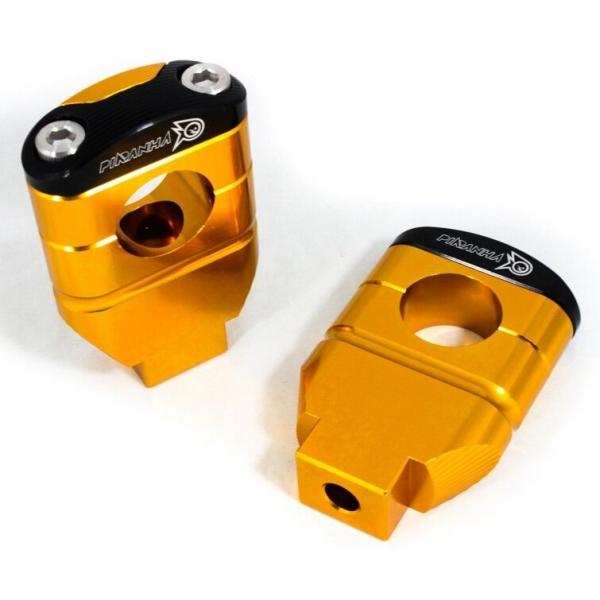 PIRANHA ピラニア CNC 2-Tone Fat Bar Handlebar Risers f...