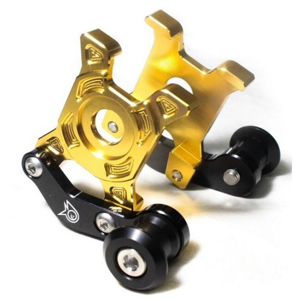 PIRANHA ピラニア CNC Swingarm Pads + Paddock Stand Spo...