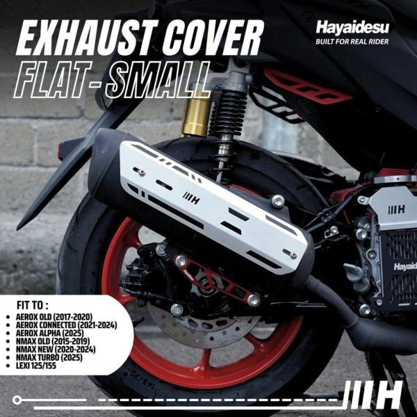 Hayaidesu ハヤイデス Exhaust Cover Flat Color：Silver Ae...