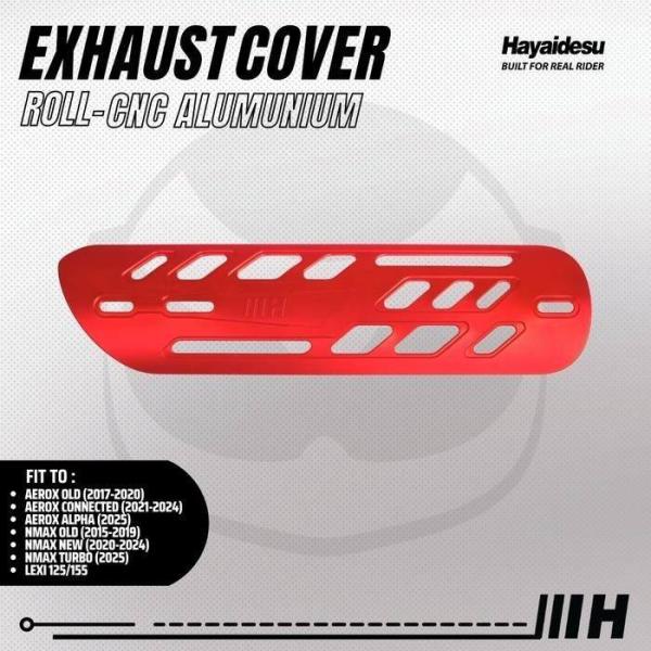 Hayaidesu ハヤイデス Exhaust Cover Roll CNC Color：Red L...