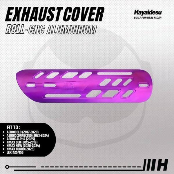 Hayaidesu ハヤイデス Exhaust Cover Roll CNC Color：Purpl...