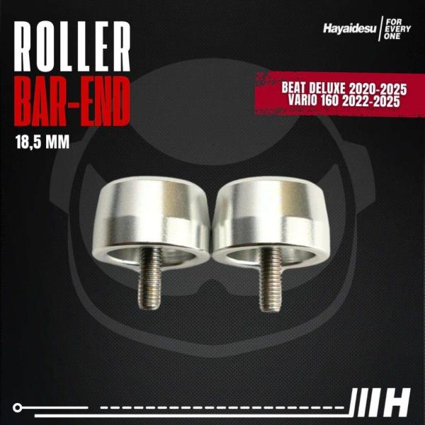Hayaidesu ハヤイデス Roller Bar End Color：Silver Beat D...