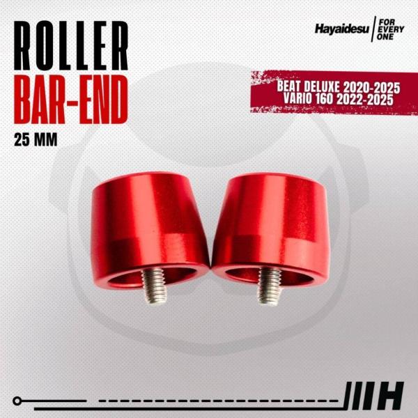 Hayaidesu ハヤイデス Roller Bar End Color：Red Beat Delu...
