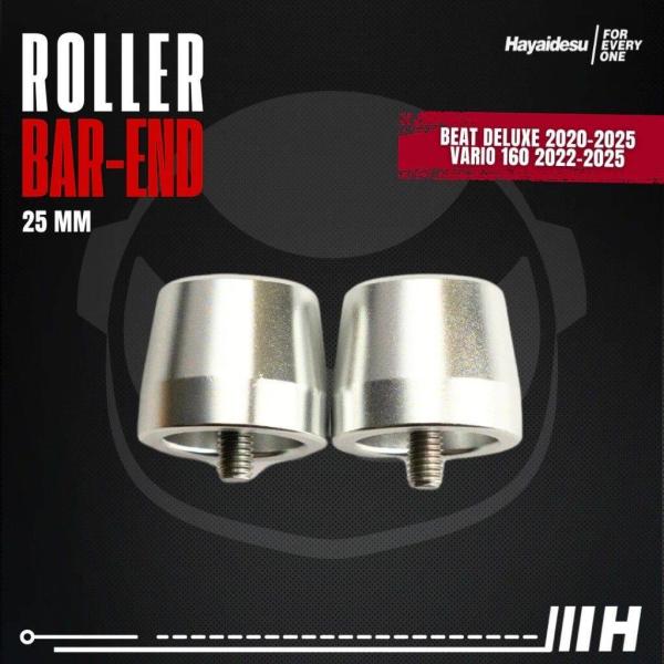 Hayaidesu ハヤイデス Roller Bar End Color：Silver Beat D...