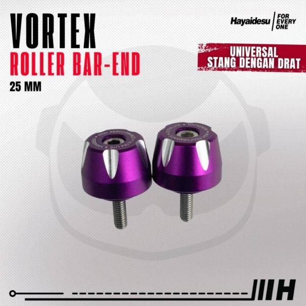 Hayaidesu ハヤイデス Roller Bar End Vortex Color：Purple...