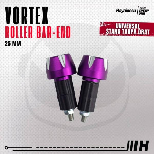 Hayaidesu ハヤイデス Roller Bar End Vortex Color：Purple...