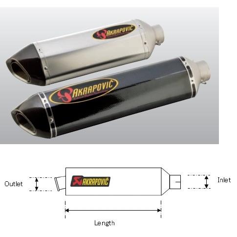 AKRAPOVIC アクラポビッチ リペアサイレンサー(ヘキサゴナル) 補修・汎用サイレンサー マフ...