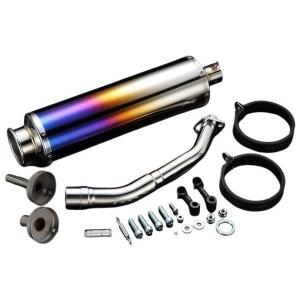 CBX400F用 PRETTY 薄型センバツブレット 黒 マフラー : PRETTYRACING