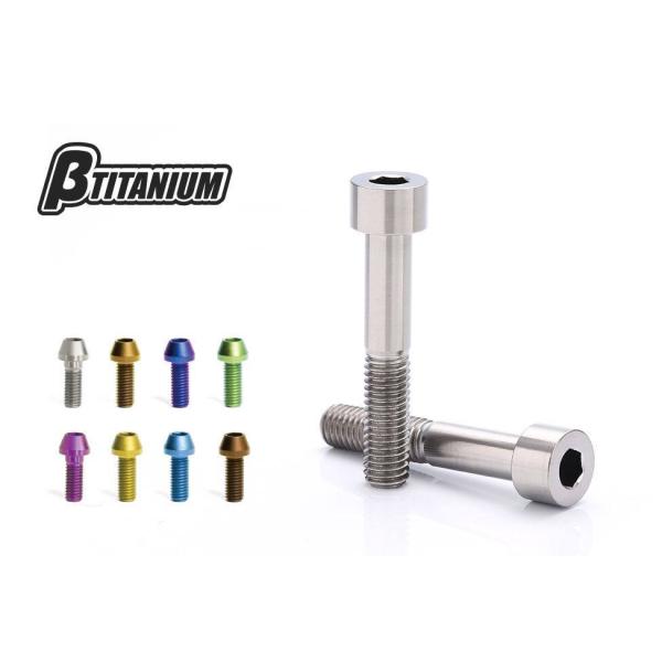 βTITANIUM ベータチタニウム ストレートキャップチタンボルト M6 マジョーラブルー 長さ：...