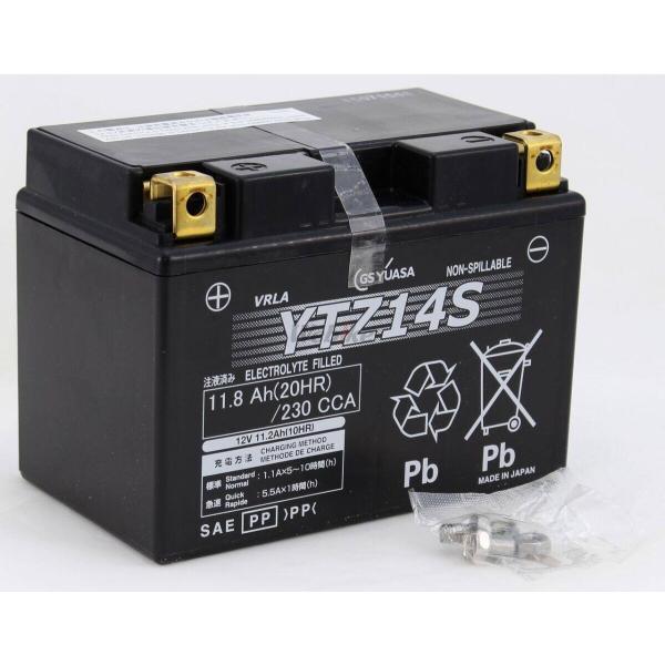 GS YUASA GSユアサ YTZ14S オートバイ用 制御弁型(MF)12Vバッテリー【液入充電...