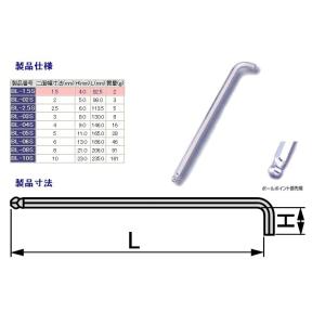 TONE トネ マスターツール首下ショートボールポイントL形レンチ ボールポイント（ミリ） ヘックス...