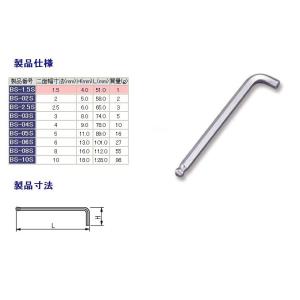 TONE トネ マスターツール首下ショートボールポイントL形レンチ 全長：128（mm） ボールポイ...