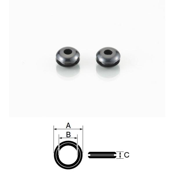K-CON キタココンビニパーツ グロメット（PVC） A：8.5mm×B：3.0mm× C：4.7...
