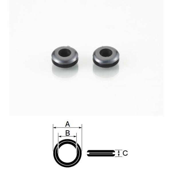 K-CON キタココンビニパーツ グロメット（PVC） A：10.2mm×B：5.0mm× C：4....
