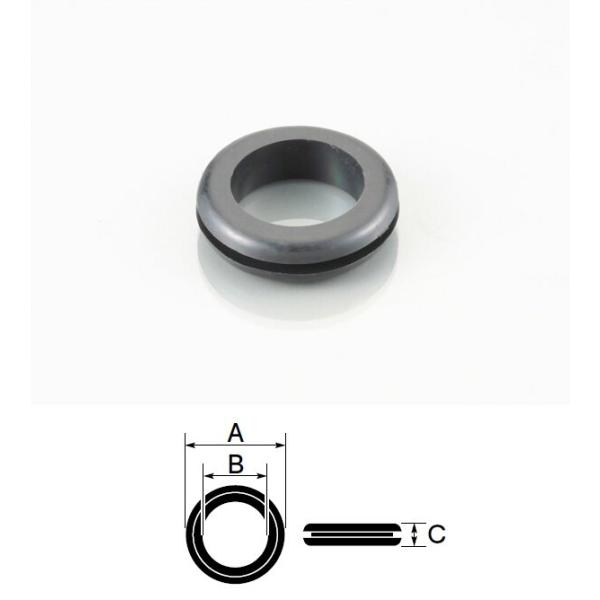 K-CON キタココンビニパーツ グロメット（PVC） A：23.7mm×B：15.5mm×C：6....