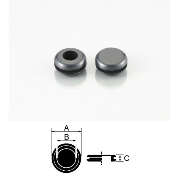 K-CON キタココンビニパーツ グロメット（PVC） A：13.3mm×B：6.4mm×C：6.3...