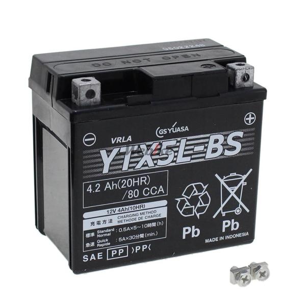 GS YUASA GSユアサ YTX5L-BS オートバイ用 制御弁型(MF)12Vバッテリー【液入...
