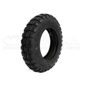 10t車用 チューブタイヤ＆ホイル 新品1本 再生4本 10インチブロックタイヤ 4.00-10 チューブレス [Y1440]ダックスなどに