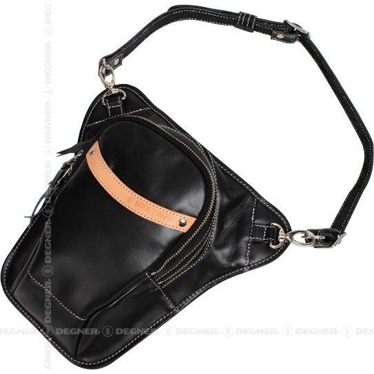 DEGNER デグナー レザーホルスターバッグ カラー：ブラック レッグバッグ・ホルスターバッグ バ...