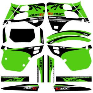 KDX125 MDFグラフィックデカール付サイドカウル 左右セット MDF（エムディーエフ） 車種別グラフィックデカールキット KDX125SR