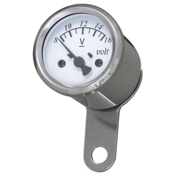 Neofactory ネオファクトリー 48mmボルテージメーター 白盤 ステンレス 汎用 HARL...