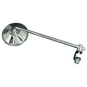 Neofactory ネオファクトリー 4インチ ロングステムラウンドミラー クランプ付き クローム...