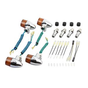 POSH ウィンカー 4個セット シルバー/オレンジ ZRX400 II（04年〜） スーパーバイクタイプウインカーセット