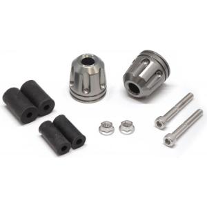 ACTIVE アクティブ アルミバーエンド リボルバー カラー：ガンメタル バーエンド ハンドル