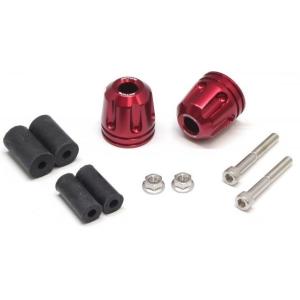 ACTIVE アクティブ アルミバーエンド リボルバー カラー：レッド バーエンド ハンドル