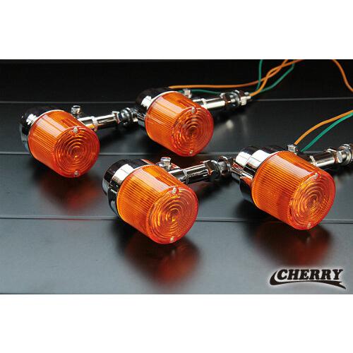 CHERRY チェリー ヨーロピアンウインカー 丸大 本体＋ステーセット ウインカー 灯火類 電装系