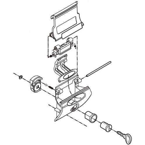 GIVI ジビ 【補修部品】ロックセット TRK [Z641N52M] TRK52N その他トップケ...