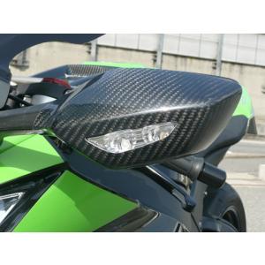 エーテック　バイク用ミラー A-TECH エーテック 純正用ミラーカバー 素材：平織カーボン(C