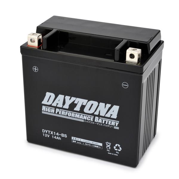 DAYTONA ハイパフォーマンスバッテリー 液入り充電済 【DYTX14-BS】 デイトナ