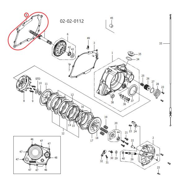 SP武川 SPタケガワ 【補修用パーツ】クランクケースガスケット エイプ タイプD エイプ50 XR...