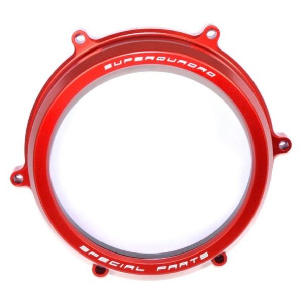 DUCABIKE (DBK) ドゥカバイク (ディービーケー) クリアークラッチカバー カラー：レッ...