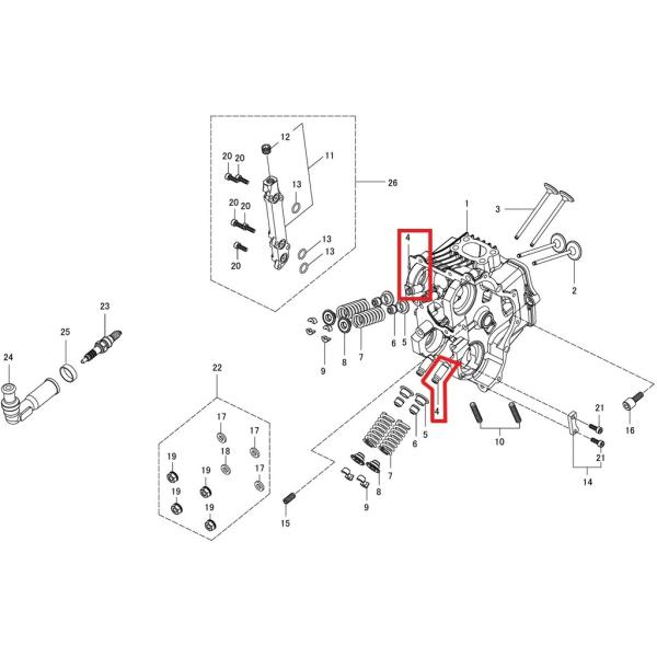 SP武川 SP武川:SPタケガワ 【補修用パーツ】バルブガイド モンキーDOHC O/S ゴリラ モ...