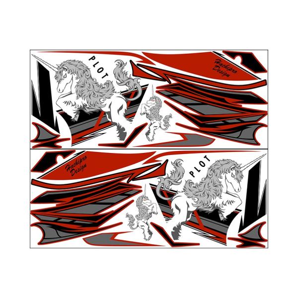 PLOT プロト デカールキット ユニコーンA カラー：レッド YZF-R25 YZF-R3 YAM...