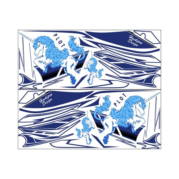 PLOT プロト デカールキット ユニコーンA カラー：ブルー YZF-R25 YZF-R3 YAM...