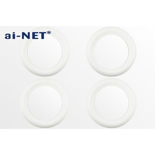ai-net アイネット 10インチホワイトリボン4枚 その他ホイールオプション・補修部品 ホイール...