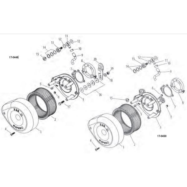 KIJIMA キジマ 【補修パーツ(S&amp;S エアークリーナーキット CV ＆ EFI用)】 バックプ...