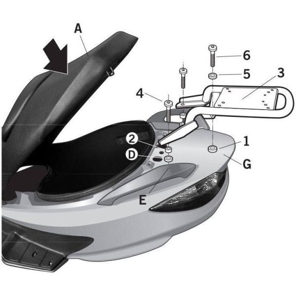 SHAD シャッド トップマスターフィッティングキット BURGMAN UH125 UH200 12...