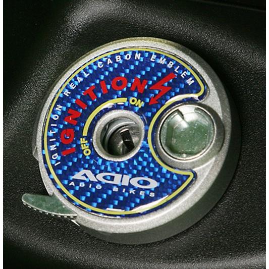 ADIO アディオ キーシリンダーエンブレム カラー：ブルー マジェスティS (SED8J) (SE...