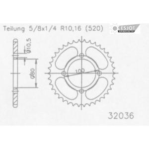 Esjot エスヨット スチール製スプロケット VT250 ZE Integra Japan FJ ...