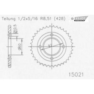 Esjot エスヨット スチール製スプロケット 丁数：16 DR125 SE-T USA SE-S ...