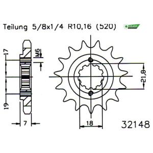 Esjot エスヨット スチール製スプロケット 丁数：14 XR250 RY RX RW RV RT...